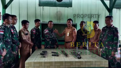 Amankan Senjata Api Rakitan, Satgas Yonif 126/KC Berhasil Melaksanakan Binter Di Perbatasan Papua