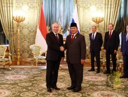 Menhan Prabowo Melakukan Pertemuan dengan Presiden Rusia Vladimir Putin di Rusia