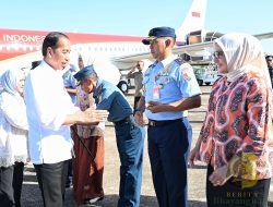 Danlanud Sultan Hasanuddin Sambut Kedatangan Presiden RI Joko Widodo di Makassar