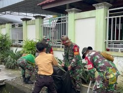 Kodim 1710/Mimika Gelar Karya Bakti Sambut HUT ke-79 TNI