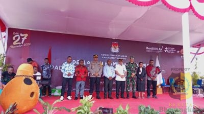 Dandim 1715/Yahukimo Hadiri Deklarasi Pilkada Damai 2024 Pilkada Damai 2024 Kabupaten Yahukimo