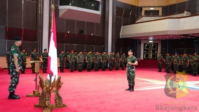 Kasum TNI Pimpin Laporan Korps Kenaikan Pangkat 36 Perwira Tinggi TNI