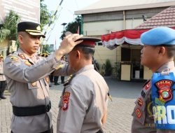 Kapolres Pelabuhan Tanjung Priok Pimpin Upacara Kenaikan Pangkat Pengabdian Personel