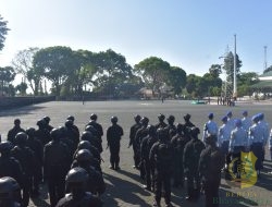 Personel Lanud Sultan Hasanuddin Ikuti Apel Gelar Pasukan Pam VVIP Jelang Kunker Presiden RI di Makassar