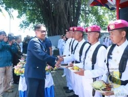 Danlanud Sultan Hasanuddin Hadiri Peringatan HUT ke-79 TNI AL di Lantamal VI Makassar