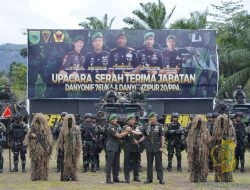 Pangdam Kasuari Pimpin Sertijab Danyonif 761/KA dan Danyonzipur 20/PPA: Regenerasi Penting di Tubuh Kodam