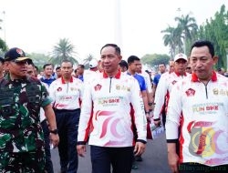 Panglima TNI dan Kapolri Ikuti Fun Bike dalam Rangkaian Peringatan HUT ke-79 TNI