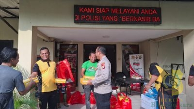 Polsek Kawasan Muara Baru Gelar Jumat Berkah Berbagi dan Imbauan Kamtibmas