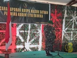 Dandim 1710/Mimika Pimpin Acara Korps Raport Masuk Satuan Perwira Kodim 1710/Mimika