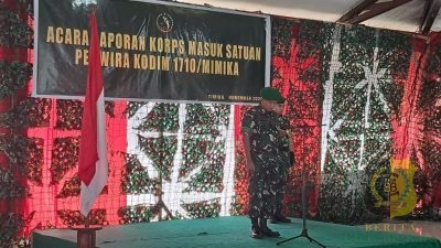 Dandim 1710/Mimika Pimpin Acara Korps Raport Masuk Satuan Perwira Kodim 1710/Mimika