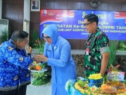 Danlanud Bersama Ketua Pia Ardya Garini Cabang 7/DII Lanud Sultan Hasanuddin Hadiri Acara Syukuran HUT ke-53 Korpri