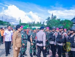 Danrem 151/Binaiya Selaku Dansatgas Hadiri Apel Gelar Pasukan Pam VVIP Kunker Wapres RI ke Wilayah Maluku