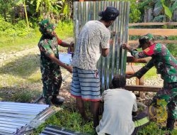 Implementasikan 8 Wajib TNI: Babinsa Bersama Warga Fawi Laksanakan Karya Bakti