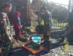 Satgas Yonif 715/Mtl Borong Hasil Tani Mama Papua