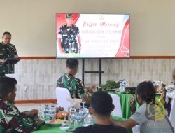 Kodim 1710/Mimika Gelar Coffee Morning Bersama Awak Media se-Kabupaten Mimika