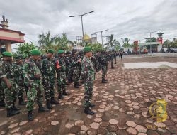 Kodim 1710/Mimika BKO Polres Apel Gelar Pasukan Jelang Putusan Sengketa Pilkada