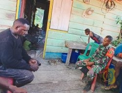 Babinsa Pos Ramil Jita Melayat ke Rumah Duka Warga Binaan