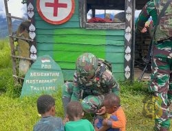 Kebahagiaan dan Kedekatan Warga Talilime dengan Satgas Yonif 715/Mtl
