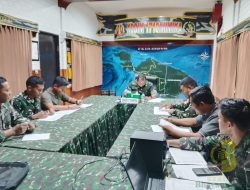 Dandim 1710/Mimika Pimpin Rapat Kerja Pencocokan Rincian Kertas Kerja Satker