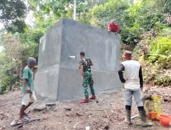 Pembuatan Bak Penampungan Air TMMD 123 Kodim 1510/Sula Hampir Selesai