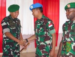 Dandim 1710/Mimika Pimpin Acara Tradisi Korps Raport Masuk Satuan dan Pelepasan