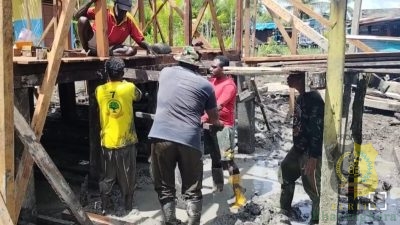 Kebersamaan Sejak Dibuka Pra TMMD ke-124 Kodim 1710/Mimika