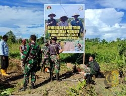 Satgas TMMD ke-124 Bersama Warga Buka Lahan Tidur Menjadi Lahan Produktif