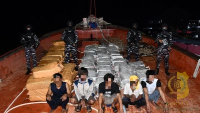 Pangkalan TNI AL Tanjung Balai Karimun Gagalkan Penyelundupan 1.905 Kg Narkotika