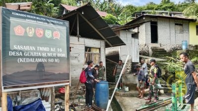 Satgas TMMD Kodim 1501/Ternate Wujudkan Harapan Air Bersih di Desa Guaria