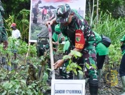 Satgas TMMD Tanam Pohon di Kampung Pigapu