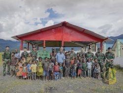 Satgas Yonif 715/Mtl Resmikan Rumah Belajar “Pelita Pace Mentari”