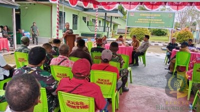 Koramil 1710-07/Mapurujaya Gelar Komsos Bersama Komponen Masyarakat