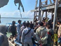 Bakamla RI Tertibkan 35 Ponton Tambang Pasir Timah Ilegal di Perairan Bangka Barat