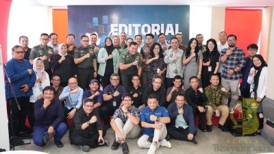 Editorial Meet and Greet Puspen TNI Bersama Media