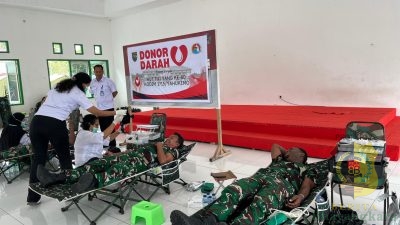 Kodim 1715/Yahukimo Gelar Donor Darah