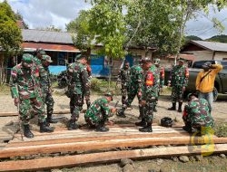 Babinsa Koramil 1715-01/Oksibil Karya Bakti di Kesusteran dan Gereja Gidi