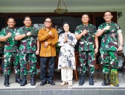 Dansesko TNI Anjangsana ke Mantan Panglima TNI Jenderal TNI (Purn) Endriartono Soetarto