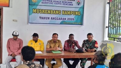 Babinsa Koramil 1710-03/Kuala Kencana Hadiri Musrenbang Tingkat Kampung TA 2026