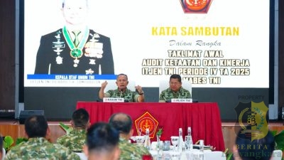 Kasum TNI Buka Taklimat Awal Audit Ketaatan dan Kinerja Itjen TNI Periode IV TA 2025