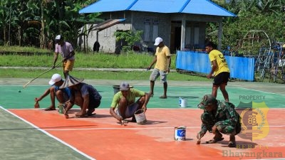 Lapangan Bola Voli TMMD Kodim 1505/Tidore Rampung