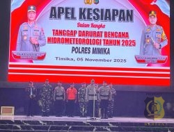 Personel Kodim 1710/Mimika Ikuti Apel Kesiapsiagaan Bencana Hidrometeorologi 2025