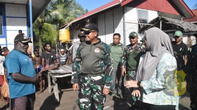 Dandim 1710/Mimika Tinjau Kondisi Wilayah dan Komsos di Kampung Kekwa