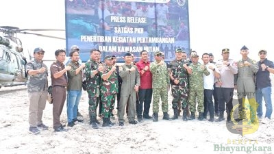 Satgas PKH Halilintar Tertibkan Penambangan Ilegal Seluas 315,48 Hektar di Kawasan Hutan Lindung dan Hutan Produksi Tetap