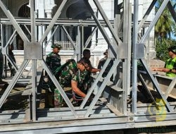 TNI Percepat Konektivitas Aceh: Proyek Jembatan Bailey Dikebut di Titik Kritis