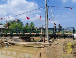 TNI Percepat Pemulihan Pascabencana: Jembatan Bailey Matang Bangka Rampung 100%
